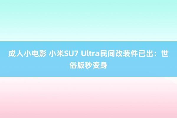 成人小电影 小米SU7 Ultra民间改装件已出：世俗版秒变身