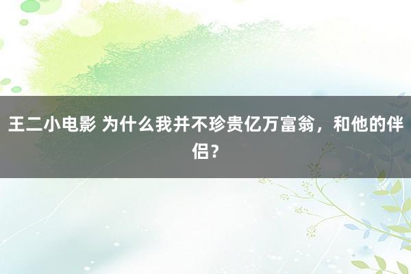 王二小电影 为什么我并不珍贵亿万富翁，和他的伴侣？